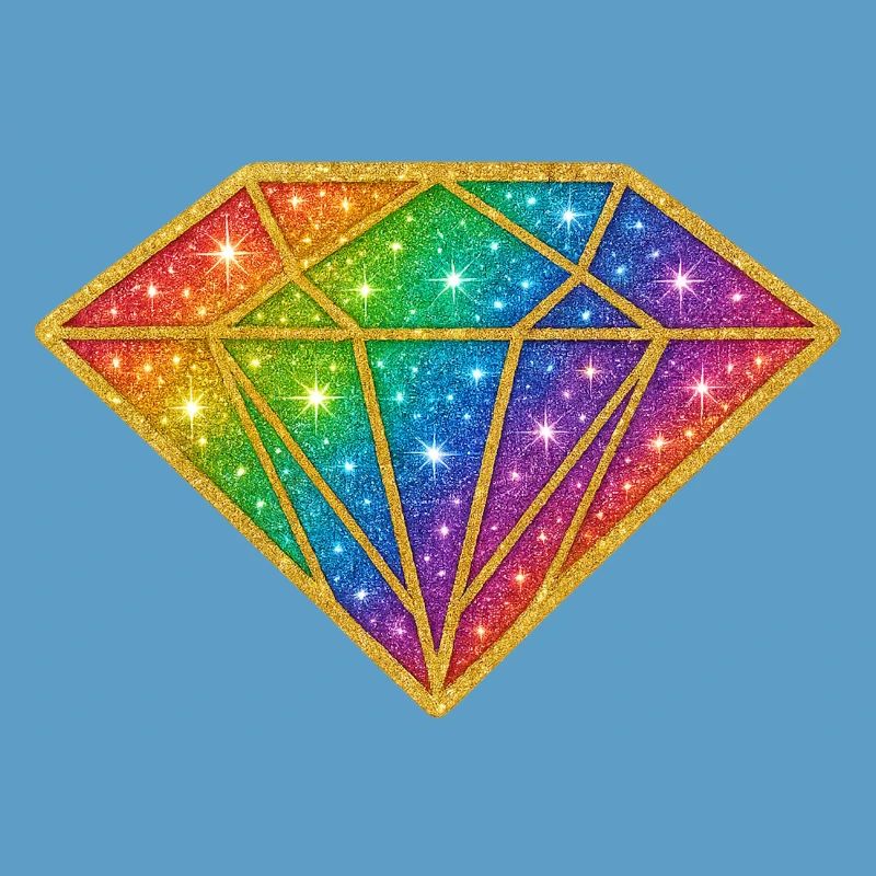 Regenbogen Diamant Glitzer