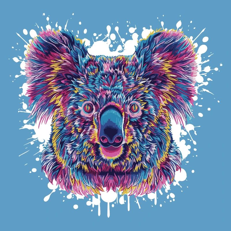 Éclaboussures de couleur Koala