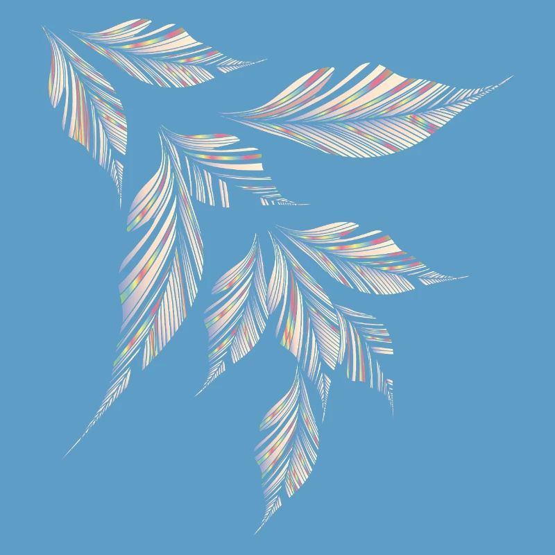 Delicately shimmering, feather-light leaf pattern