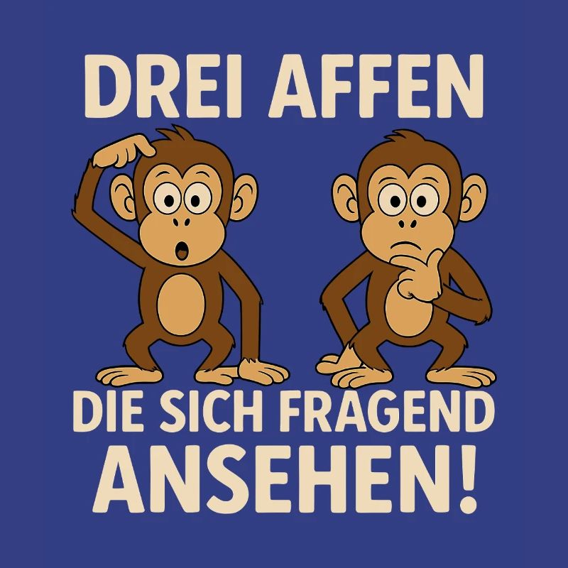Three monkeys looking at each other questioningly 3 monkeys saying