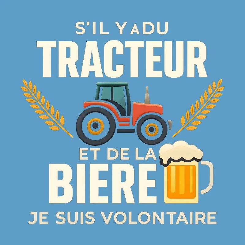 Traktor- und Bierfreiwilliger
