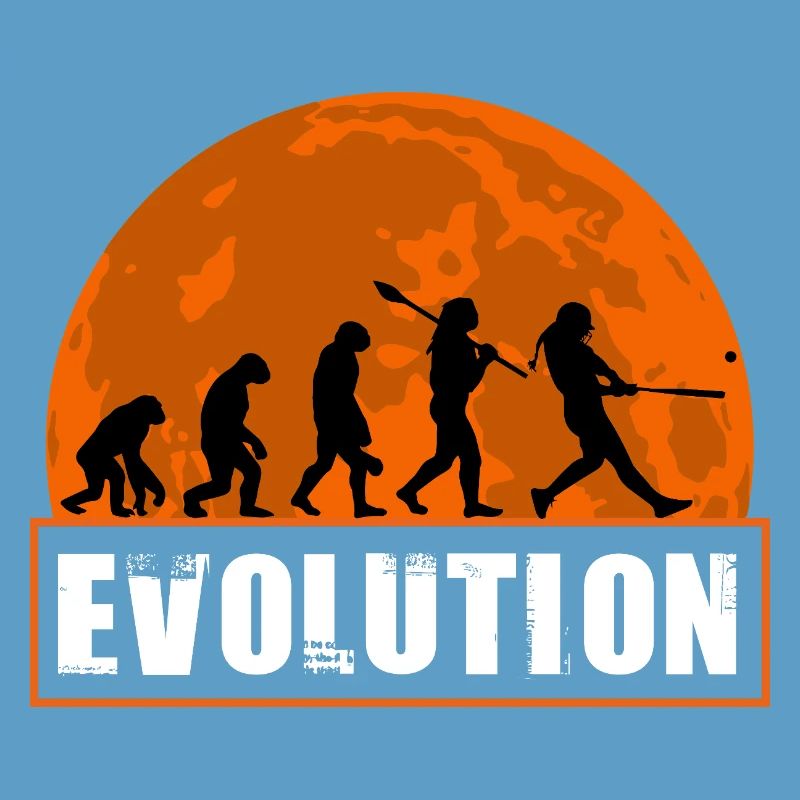 Baseball-Softball-Evolution Lustige Spieler-Geschenkkunst