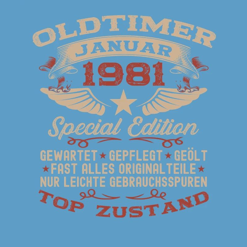 45. Geburtstag Geschenk Oldtimer Januar 1981