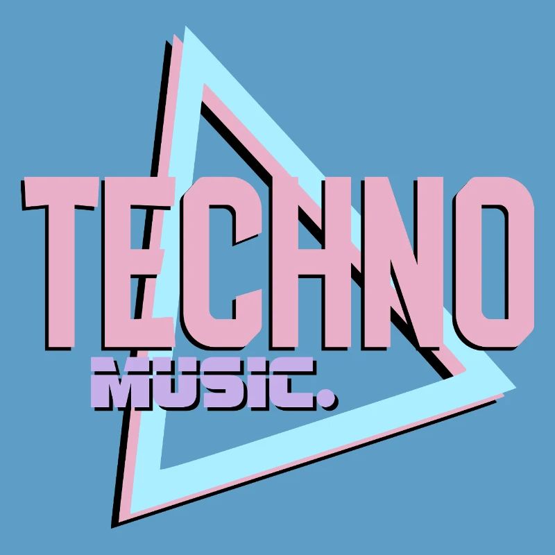 Logo rétro Techno Neon