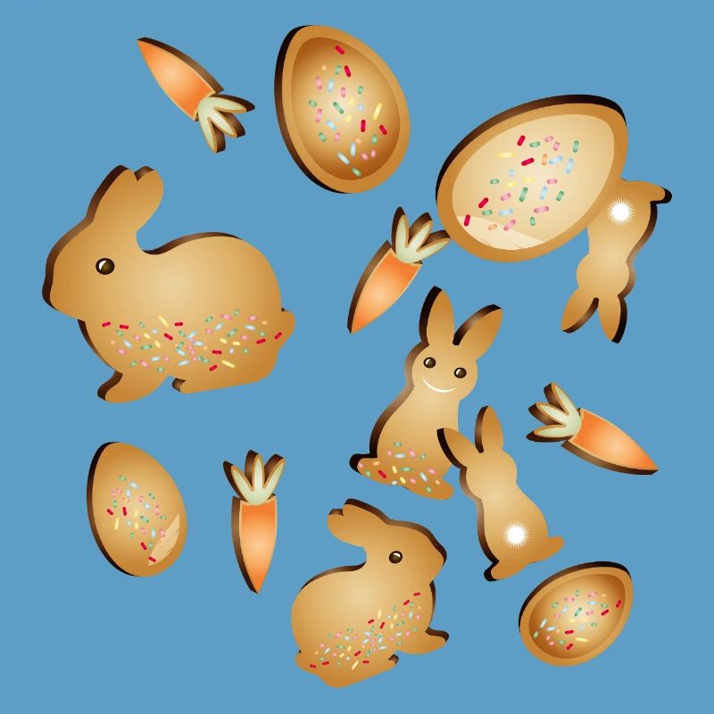 Motifs de biscuits de Pâques avec Bunny & Egg