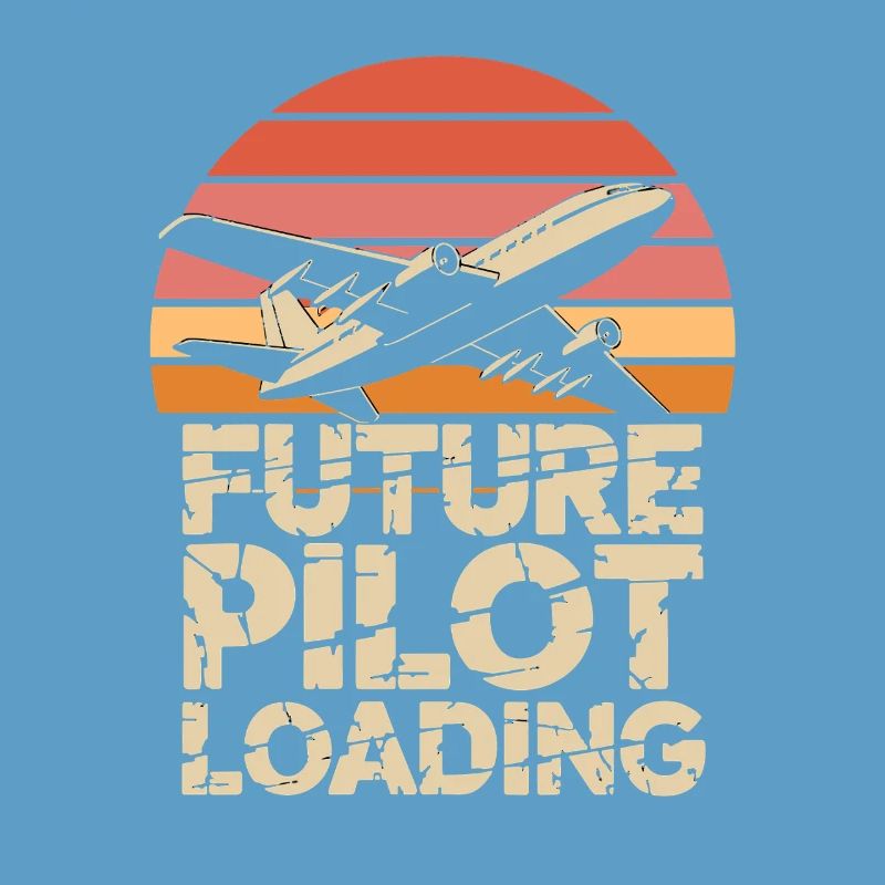 Future Pilot Loading Airplane Retro
