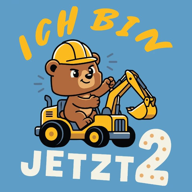 I'm Now 2 – Bear Excavator Construction Worker Design