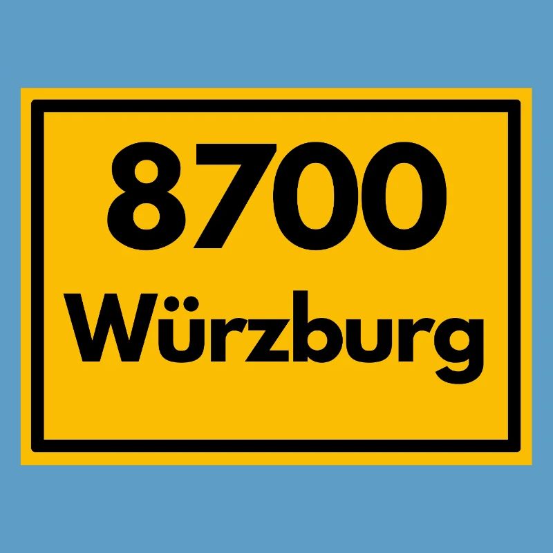 OLD POSTCODE POSTCODE RETRO 8700 WÜRZBURG FRANKEN
