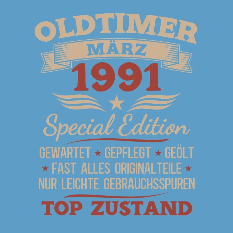 35. Geburtstag Geschenk Mann Oldtimer März 1991