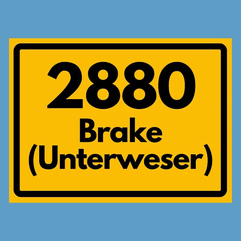 OLD POSTCODE ZIP CODE RETRO 2880 BRAKE UNTERWESER!