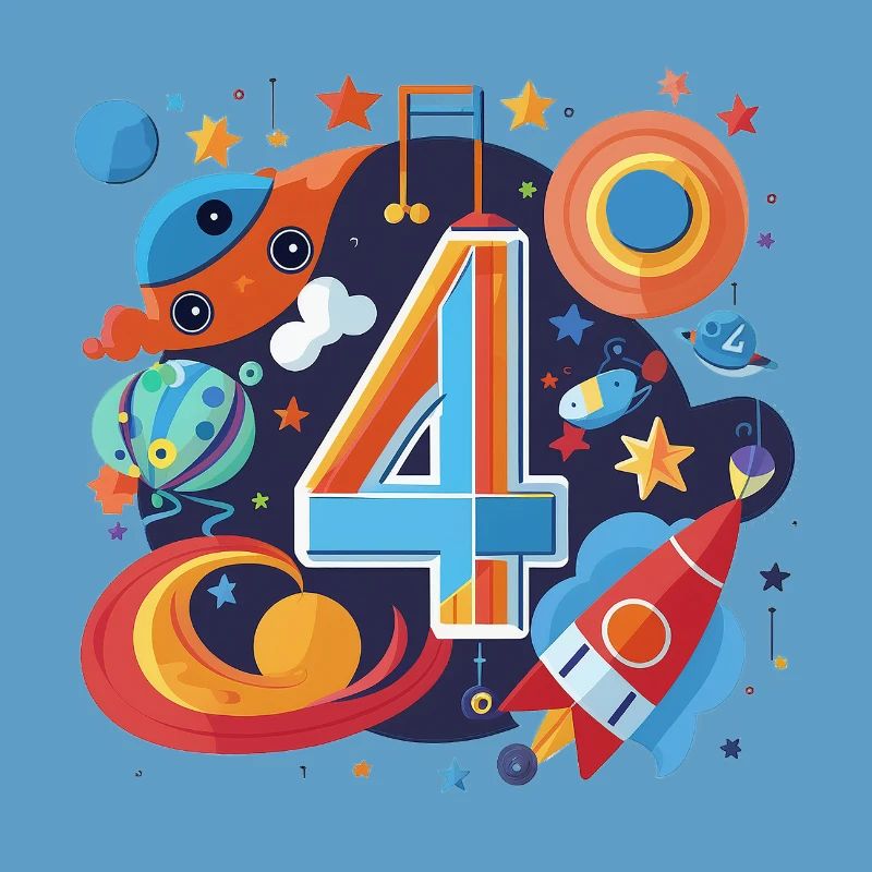 Monde de fusées du 4e anniversaire de l’espace