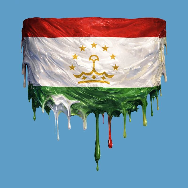Gouttes de graffitis du drapeau tadjik