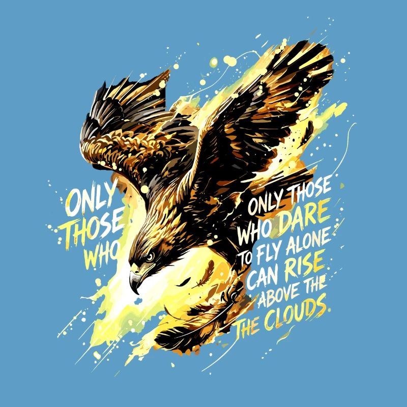 Art de citation de Fly Alone Eagle