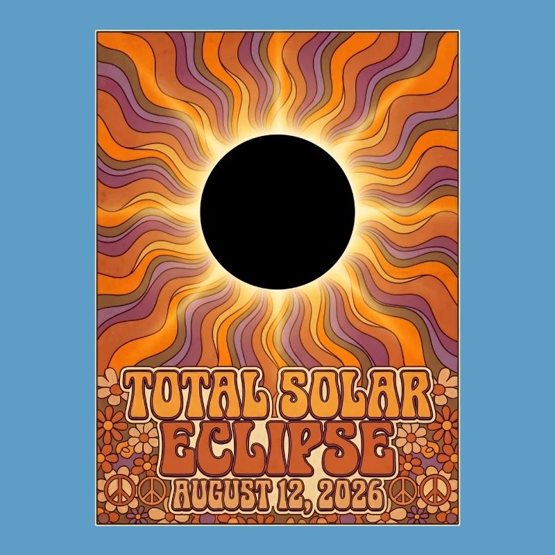 Total Solar Eclipse 2026 Sunburst-Poster