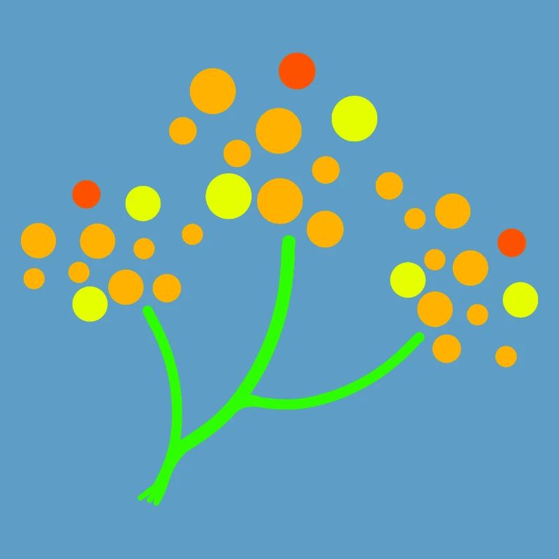 Neongepunkteter Baum Explosion