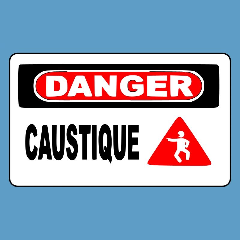 Panneau Danger Caustique