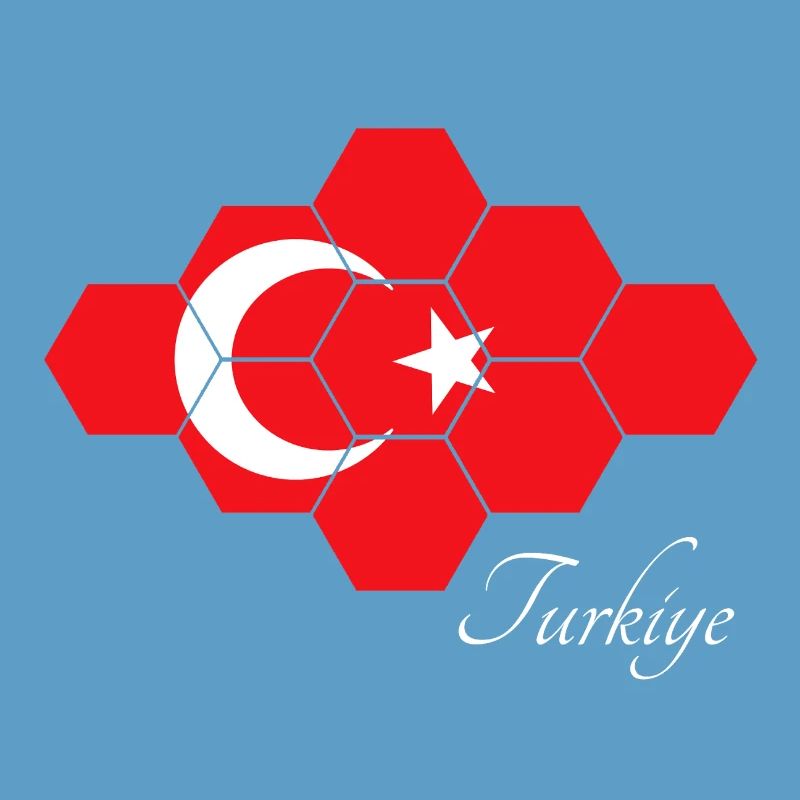 Art hexagonal du drapeau turc