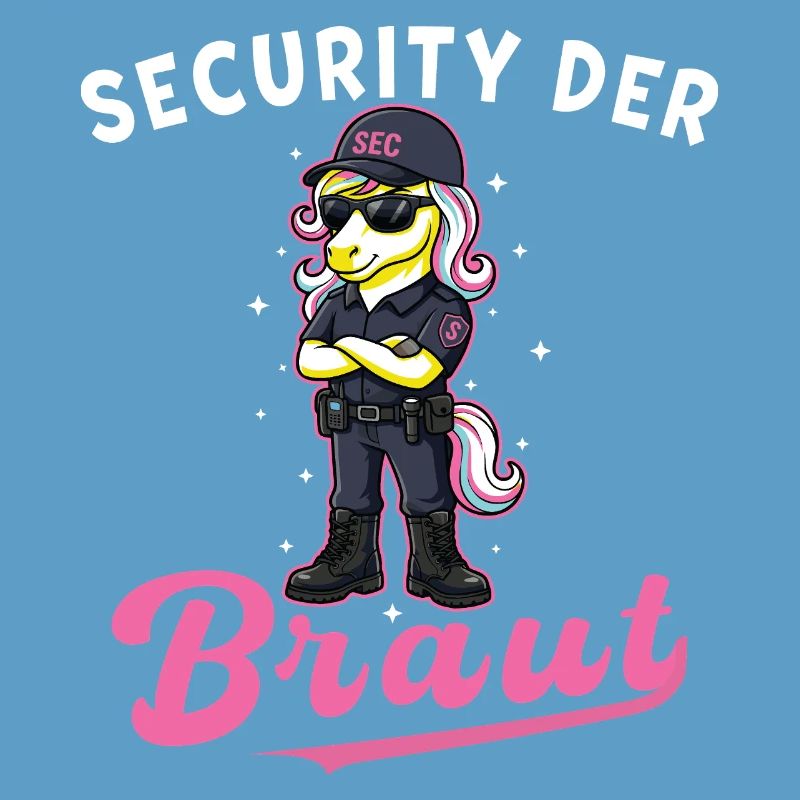 Security der Braut Einhorn JGA Junggesellenabschie