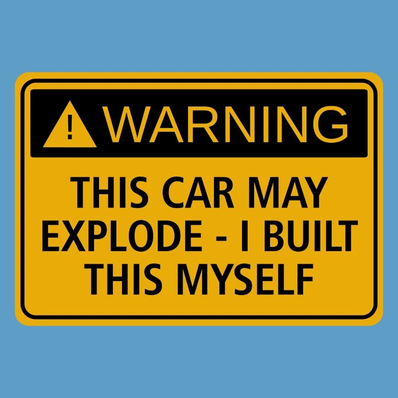 JDM sticker - this car may explode