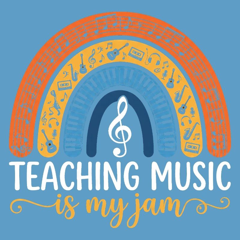 Enseigner la musique, c’est mon truc - Retro Boho Rainbow
