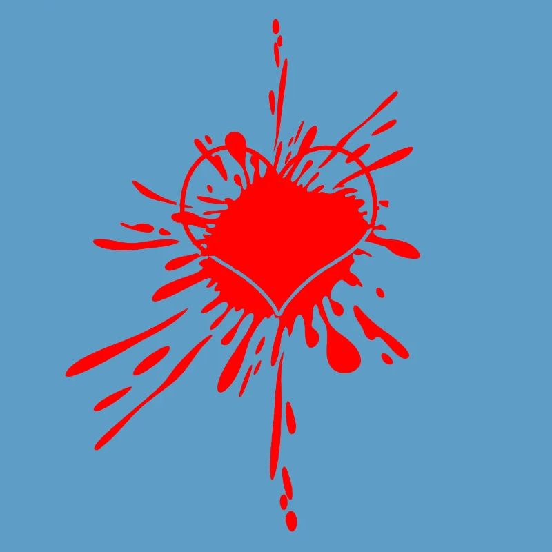 Herzspritzer Splatterkunst