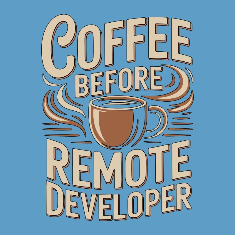 Remote Developer Coffee Remote Tech Coffee Lover