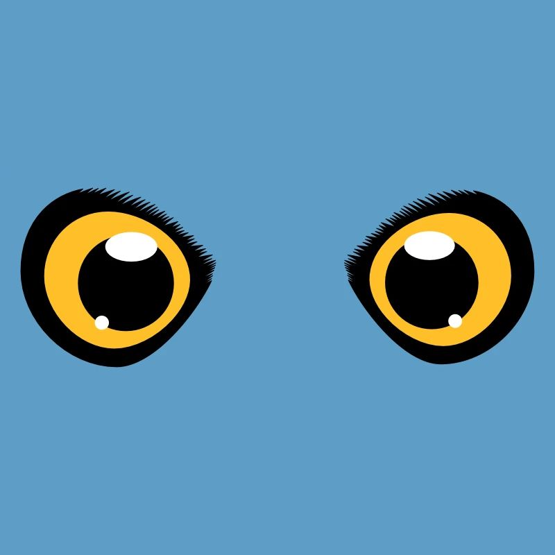 zwei leuchtende Augen einer Eule