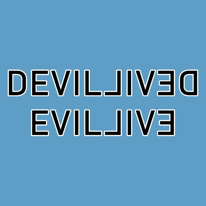 Doppeltes Devil-Wordmark Spiegelbild
