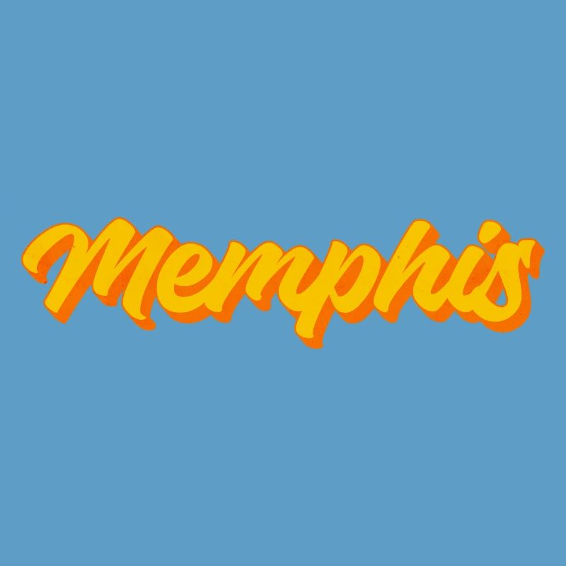 Memphis Retro Script Sunset