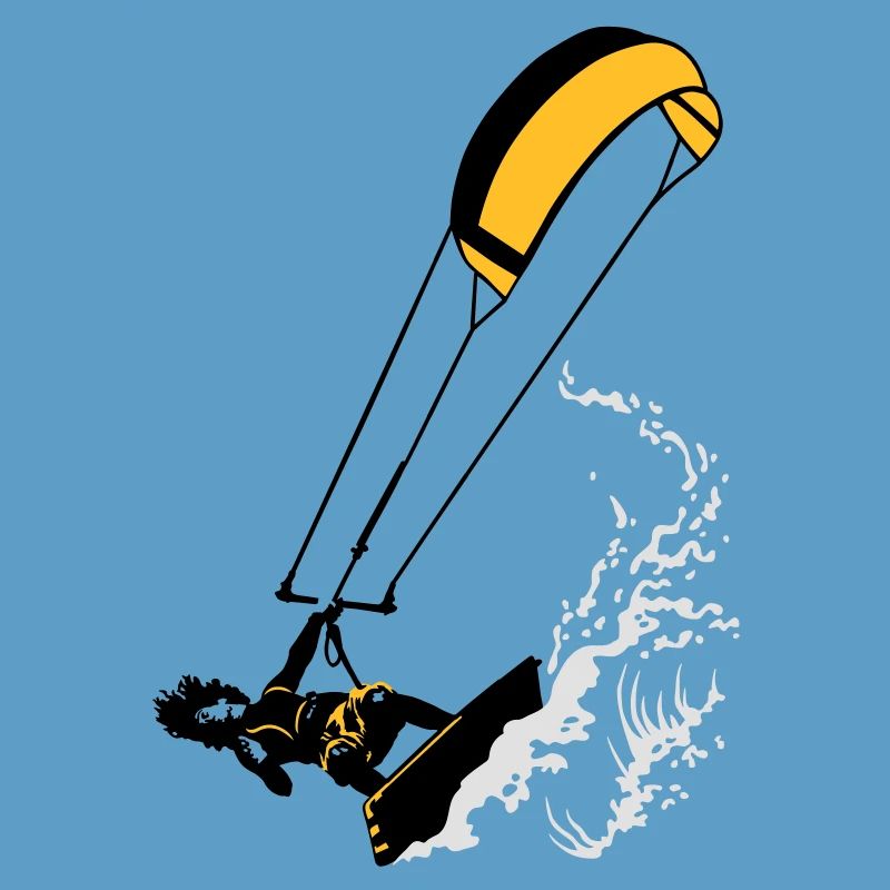 Kitesurfer and wave flex