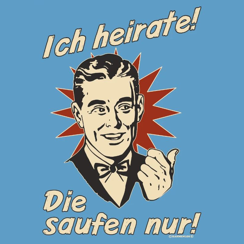 Retro-Eheversprechen mit Trinkmotiv