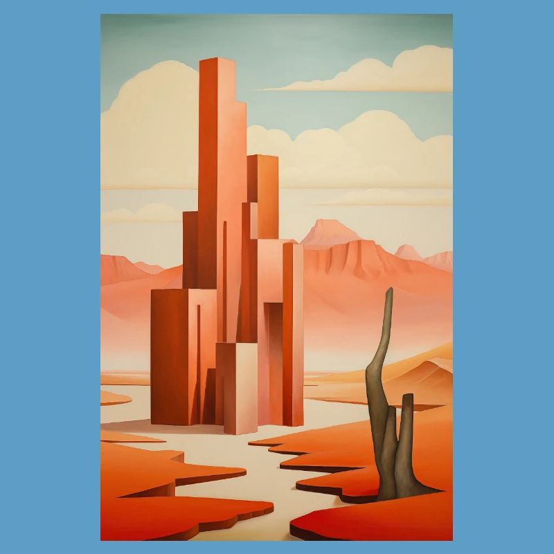 Illustration einer Wüstenlandschaft