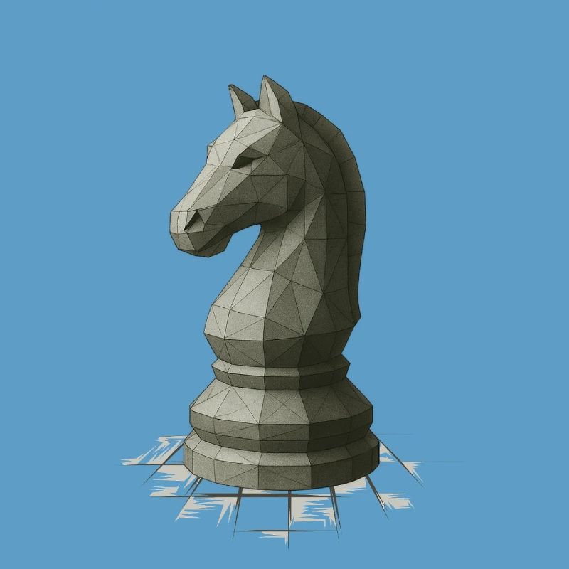 Conception du cavalier d’échecs à faible polygonisme
