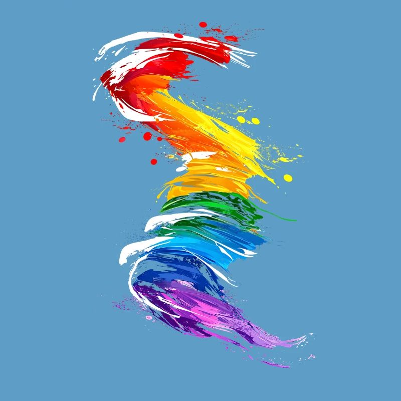 Abstrait Rainbow Pride Tornado Design - Vibrant