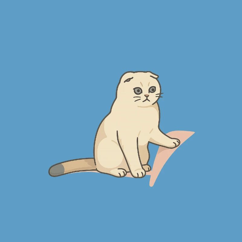 Cute Cat with a Melancholic Expression