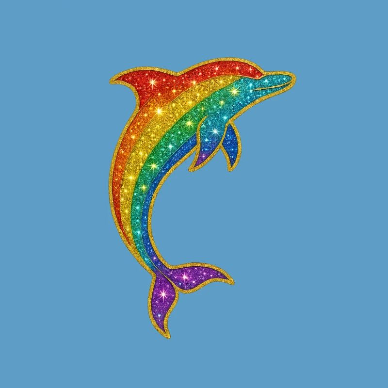 Glittering Rainbow Dolphin