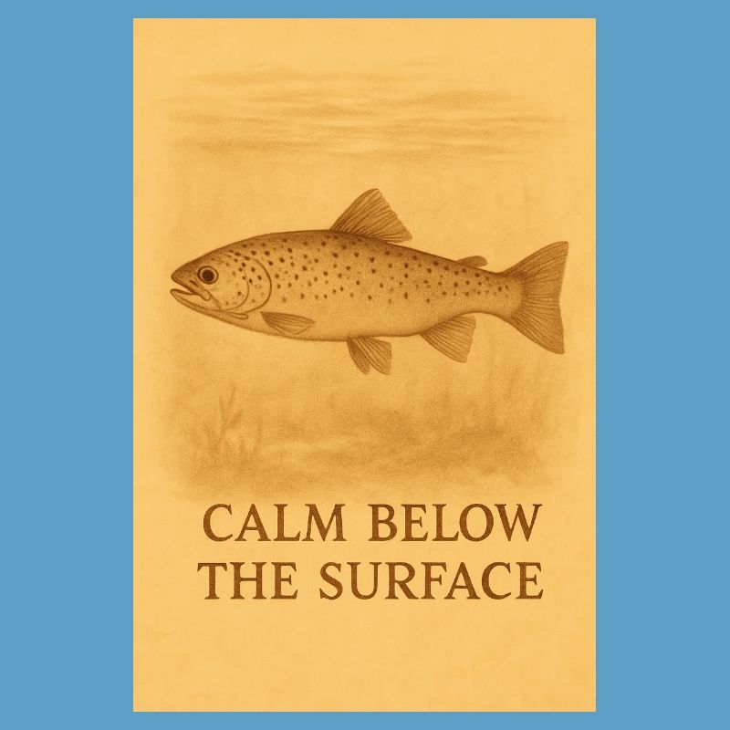 Ruhe unter der Oberfläche – Forellenabdruck