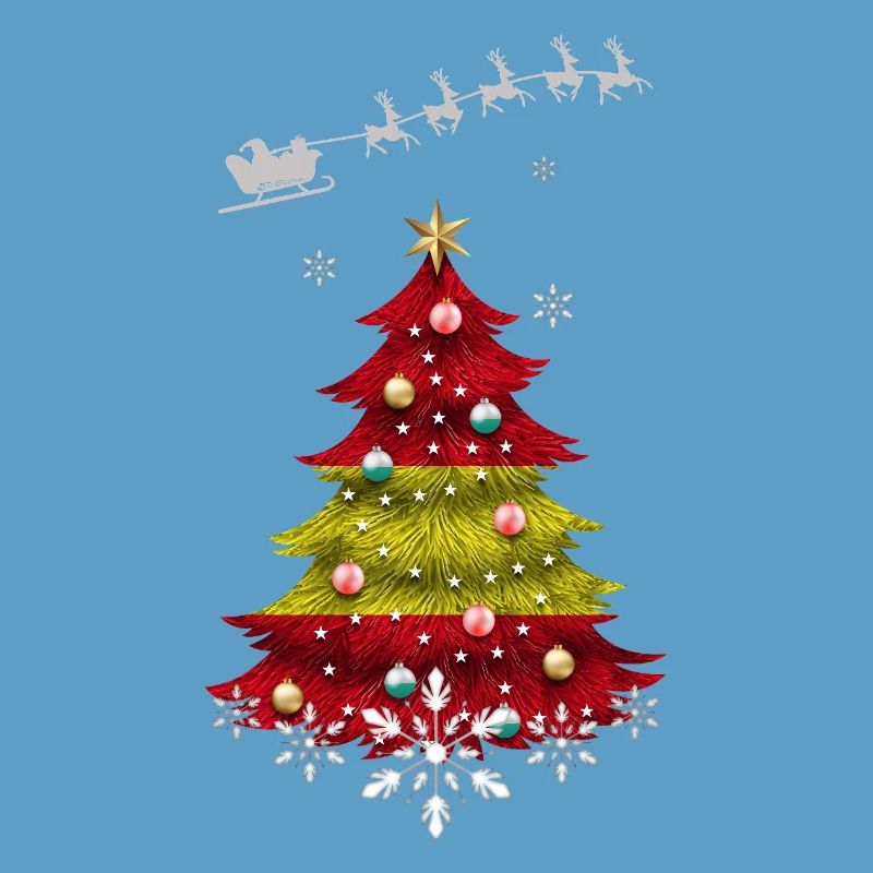 Weihnachtsbaum mit Spanien-Flagge