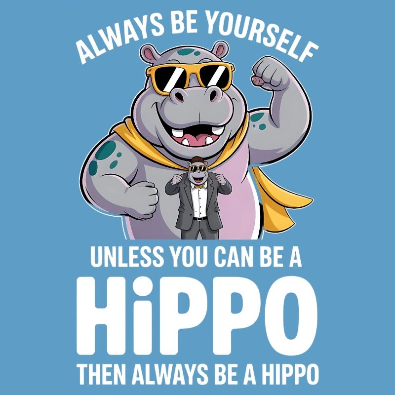 always be yourself unless you can be a hippo