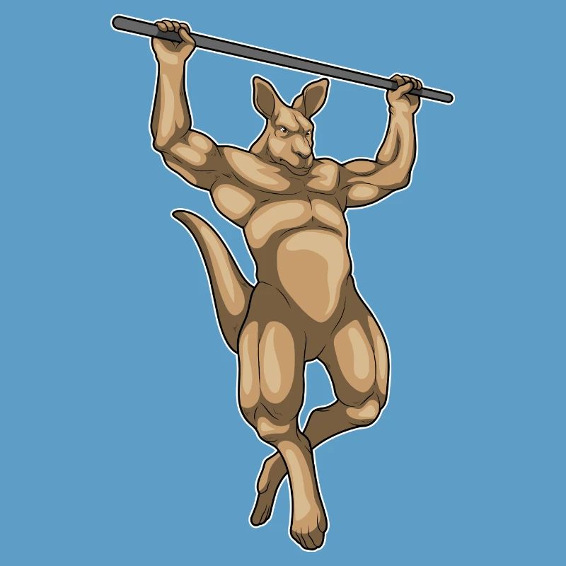Kangaroo Bodybuilder Pull-Ups Bodybuilding