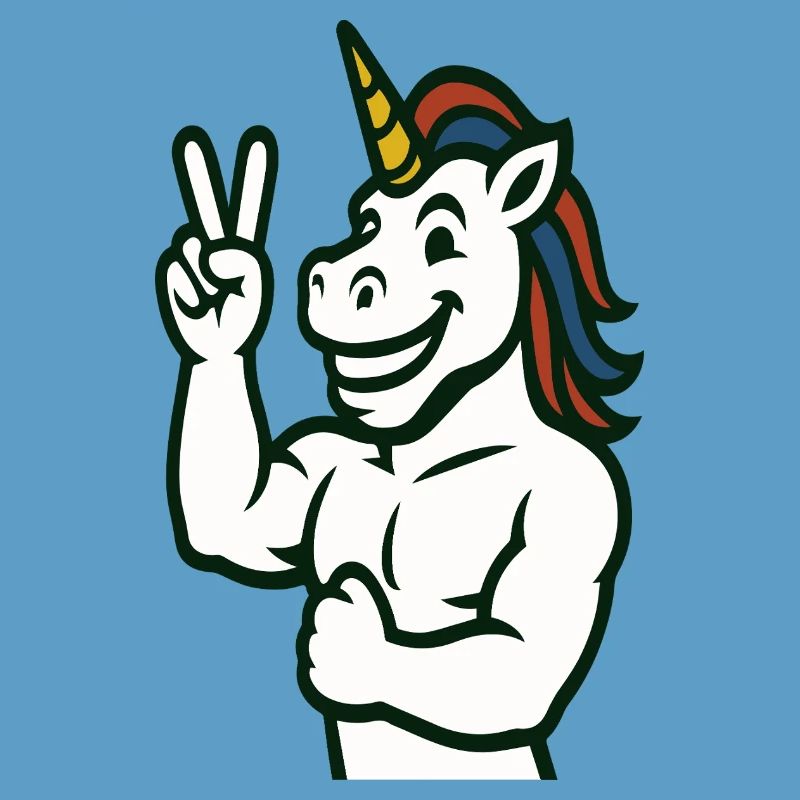 Einhorn-Friedenszeichen Illustration