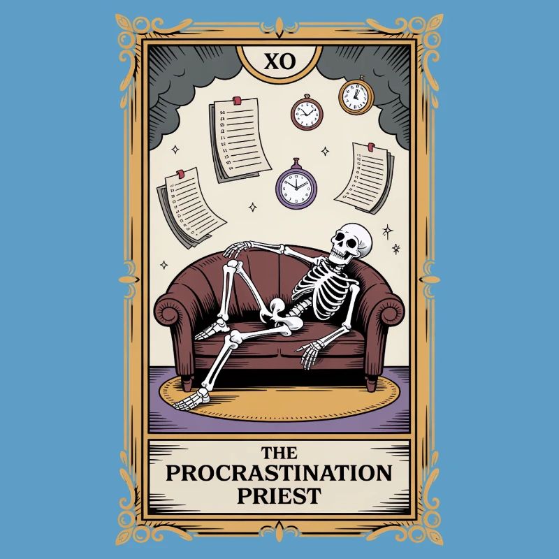 The Procrastination Priest Procrastinator Skeleton