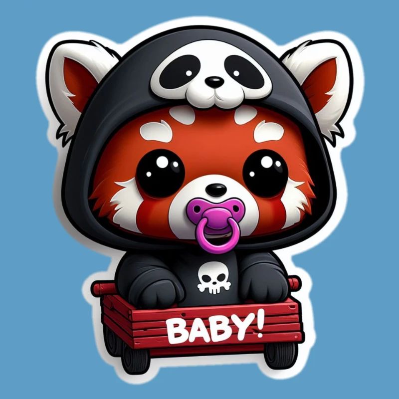 Panda bébé en capuche noir