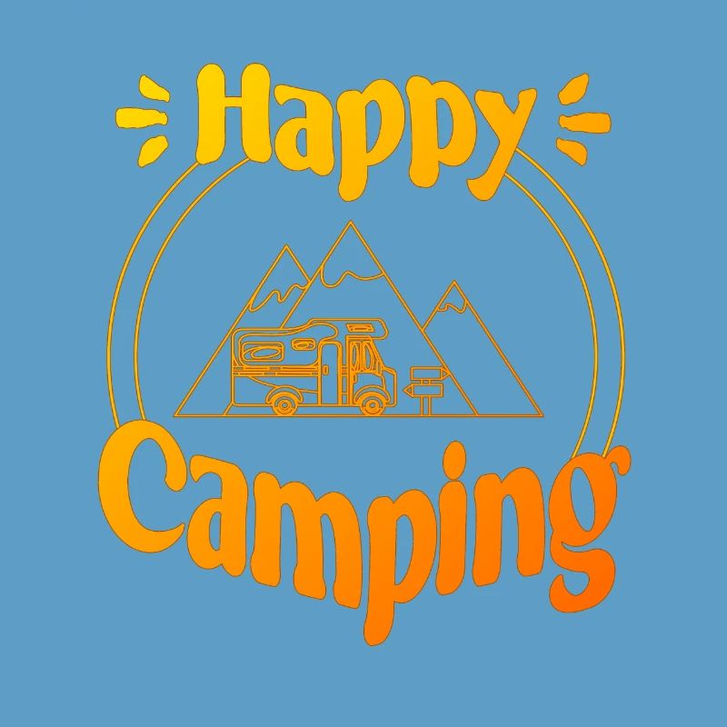 Happy Camping - conception graphique joyeuse et cool