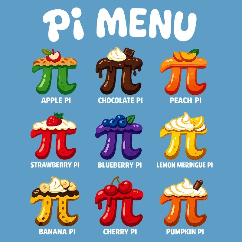 Pi Menu Mathématiques Conception de gâteau Pi Day