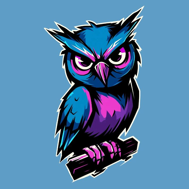 blau lila Eule :)