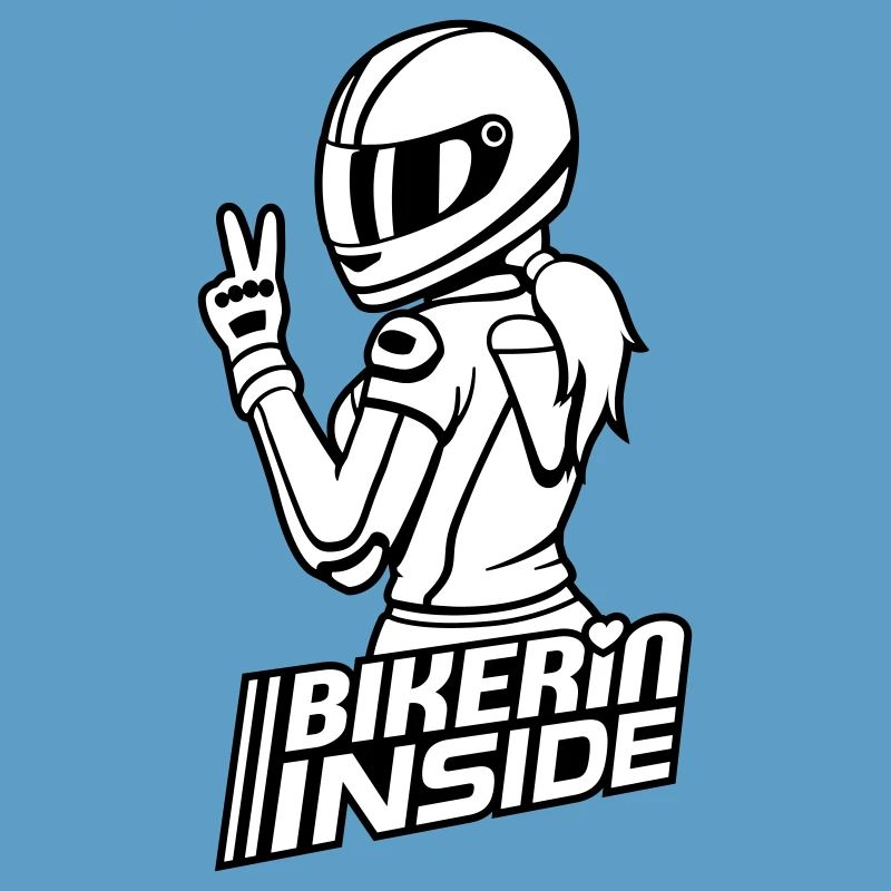 Bikerin inside (Farben änderbar)