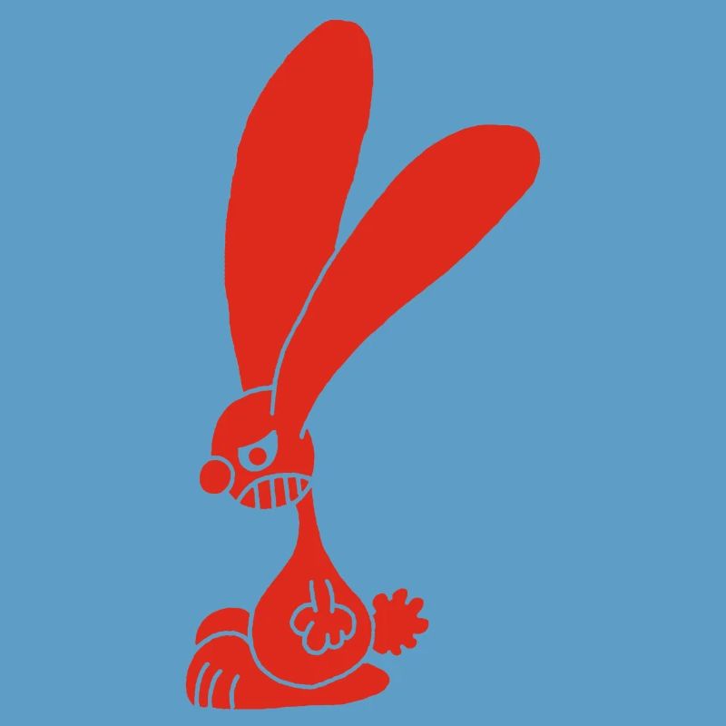 Grumpy red rabbit