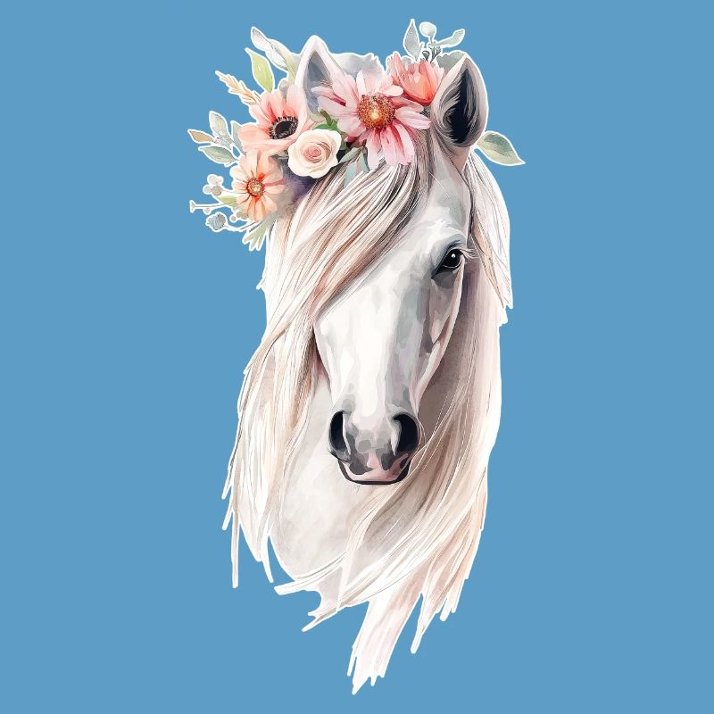 Pferd mit Blumen