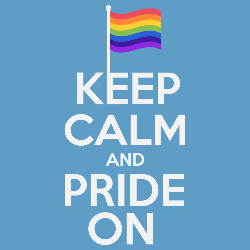 Keep Calm Pride On Rainbow Flag Design